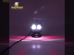 2 Perlen Wit Geel Valse Aluminium Beschikbaar Motorfiets Nevellamp