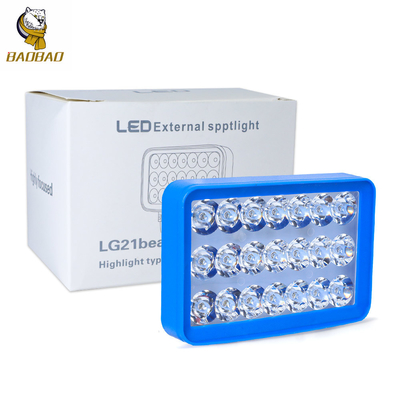 Blauwe behuizing Plastic Wit Gele Flash Universele motorfiets koplamp