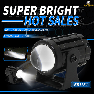Wit Geel 12V Universele MINI LED koplamp Motorfiets Spotlight