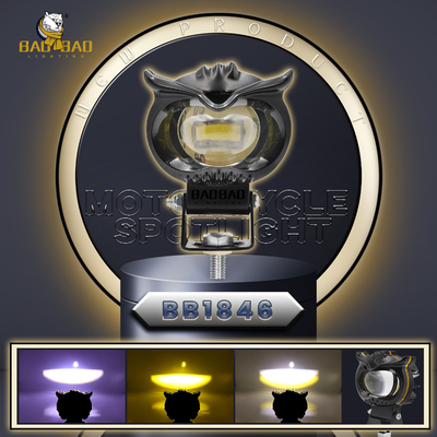80V Uil Design Witte Gele Acryl Ring Motorfiets LED Spotlights