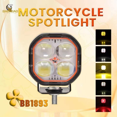 4 LED Wit Rood Geel Projector Spotlight LED Licht Voor Motorfiets Voor Auto