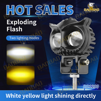 2 LED Uil Geel Wit Flash Kleur MINI Projector Licht Voor Motorfiets