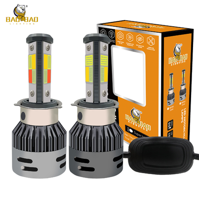 Blauw Wit Geel Flash Metalen Lens Motorfiets koplamp LED-lamp