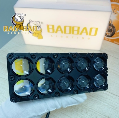 10 Perlen Fooglicht Aluminium RGB Wit Geel Flash Dubbelkleurig Motorfiets Onderdeel