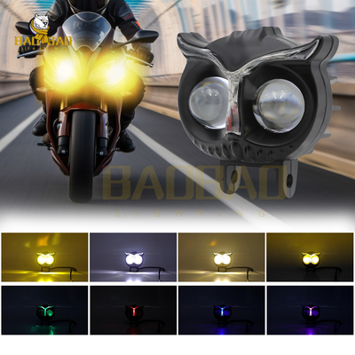Uilvorm Aluminium Wit Geel Dubbelkleurig Motorfiets LED Nevellicht