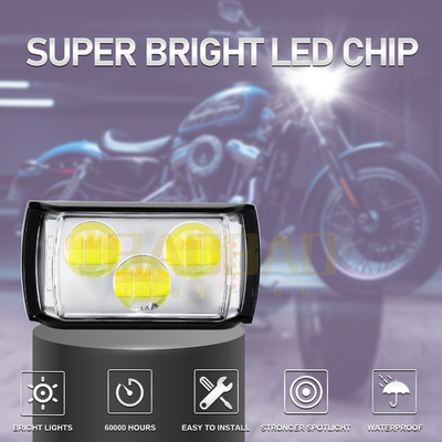 80V 3 Perlen Metalen Dubbelkleurige Flashing Rood Blauw Motorycylce LED lucency schijnwerper