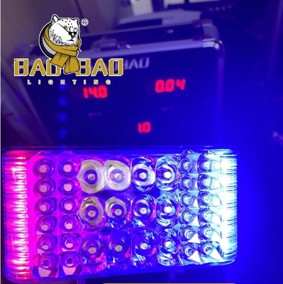 36 Bulb Iron Back Wit Rood Blauw Flash Politie Licht LED koplampen Voor CG Voor HAOJUE